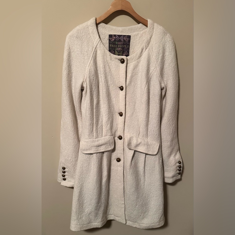 Free People Textured Coat with Button Details - Picture 2 of 4